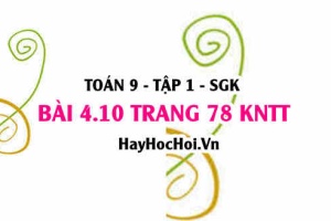 Bài 4.10 Toán 9 tập 1 SGK Kết nối tri thức: Ứng Dụng Tỉ Số Lượng Giác